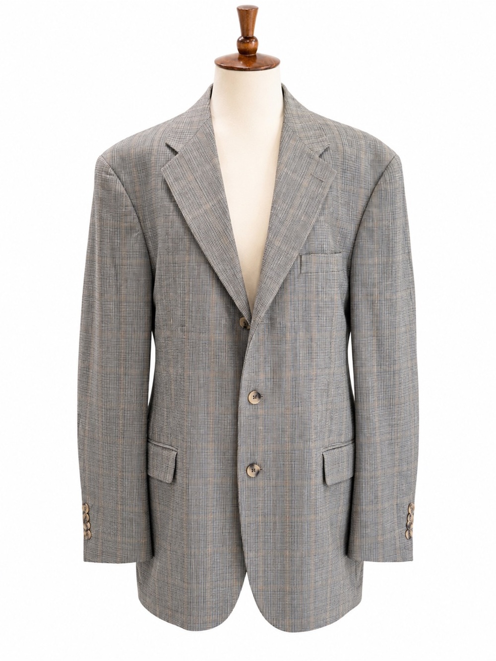 Tommy Hilfiger Gray Glen Plaid Sport Coat Blazer Classic Tailored Two Button 44R